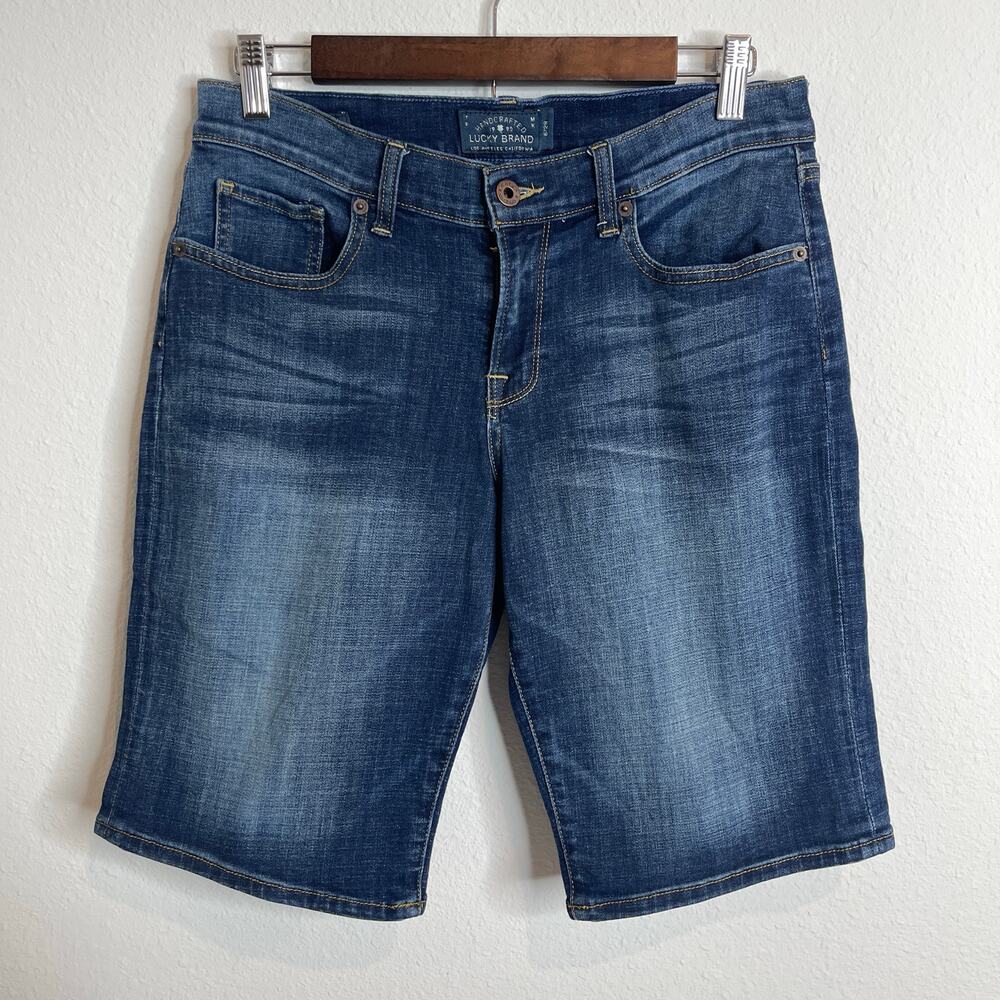 Lucky Brand Women’s Bermuda Denim Shorts Size 6 / 28 – Medium Wash